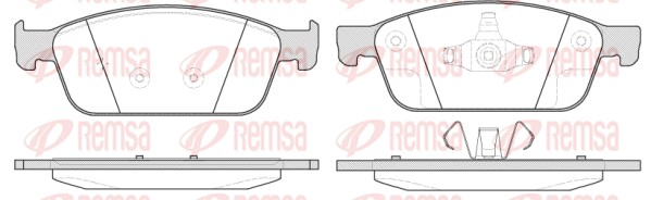 Комплект гальмівних накладок, дискове гальмо   1510.10   REMSA