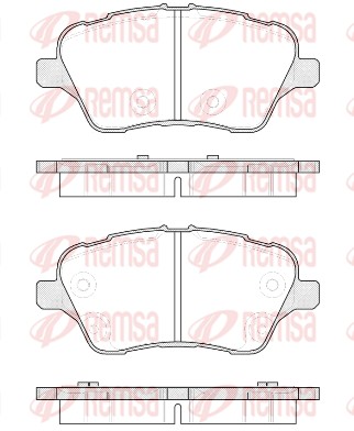 Комплект тормозных колодок, дисковый тормоз   1514.00   REMSA