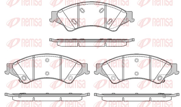 Комплект гальмівних накладок, дискове гальмо   1524.02   REMSA
