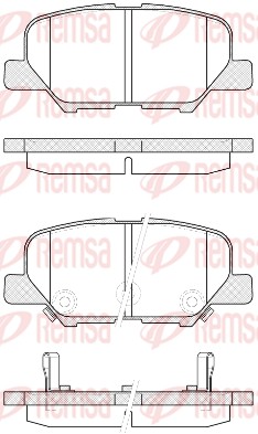 Комплект тормозных колодок, дисковый тормоз   1536.02   REMSA