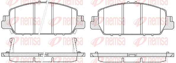 Комплект тормозных колодок, дисковый тормоз   1548.02   REMSA