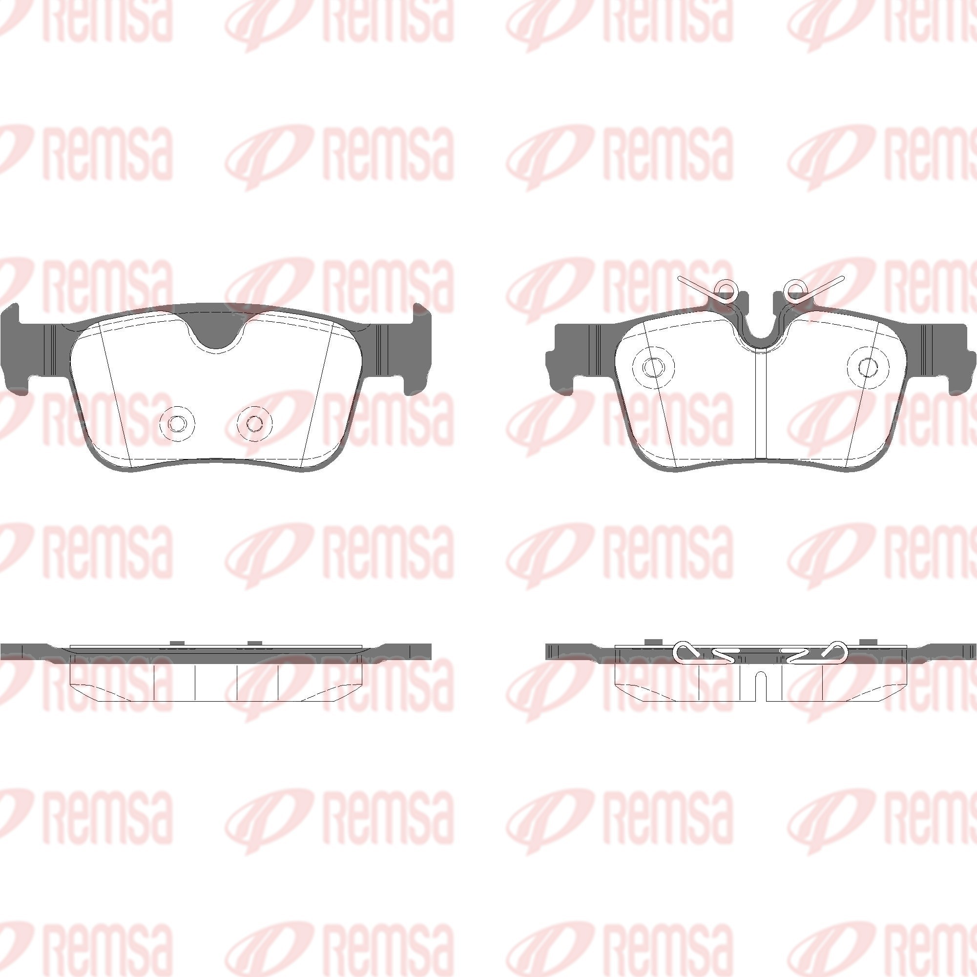 Комплект гальмівних накладок, дискове гальмо, REMSA 1551.11 Комплект гальмівних накладок, дискове гальмо, REMSA 1551.11