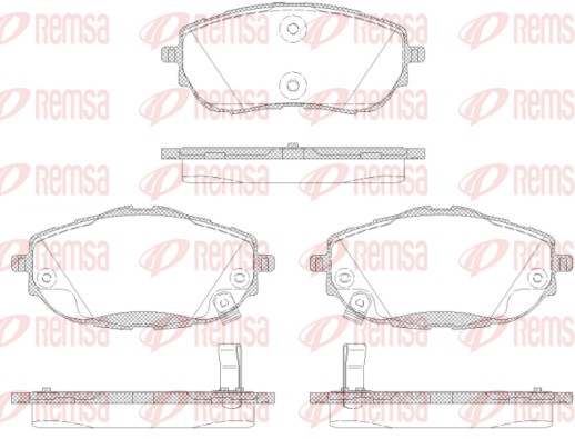 Комплект тормозных колодок, дисковый тормоз   1561.02   REMSA