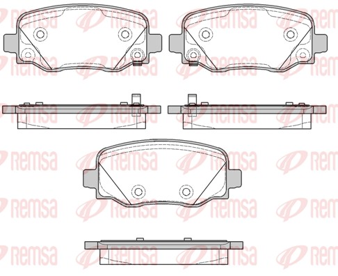 Комплект тормозных колодок, дисковый тормоз   1578.02   REMSA