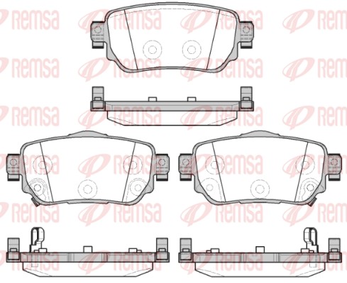 Комплект тормозных колодок, дисковый тормоз   1582.02   REMSA