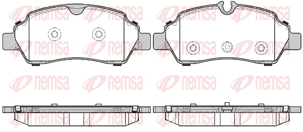Комплект тормозных колодок, дисковый тормоз   1605.00   REMSA