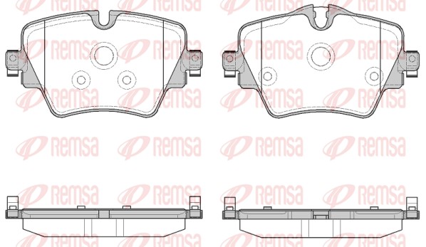 Комплект тормозных колодок, дисковый тормоз   1625.08   REMSA