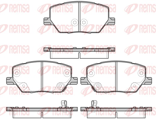 Комплект тормозных колодок, дисковый тормоз   1640.02   REMSA