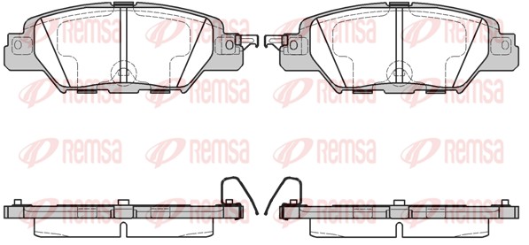 Комплект тормозных колодок, дисковый тормоз   1677.00   REMSA