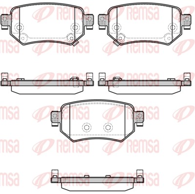 Комплект гальмівних накладок, дискове гальмо   1682.02   REMSA