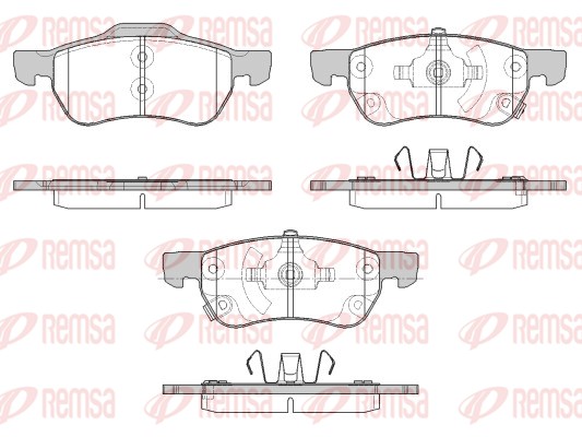 Комплект гальмівних накладок, дискове гальмо   1693.12   REMSA