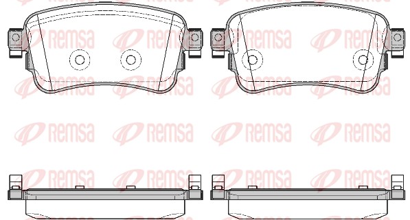Комплект гальмівних накладок, дискове гальмо   1720.00   REMSA