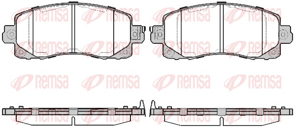 Комплект тормозных колодок, дисковый тормоз   1741.04   REMSA