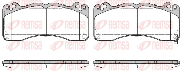Комплект тормозных колодок, дисковый тормоз   1749.02   REMSA
