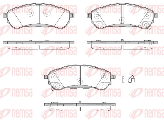 Комплект тормозных колодок, дисковый тормоз   1750.12   REMSA