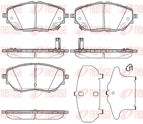 Комплект тормозных колодок, дисковый тормоз   1786.02   REMSA