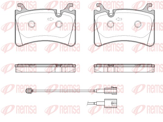 Комплект тормозных колодок, дисковый тормоз   1817.02   REMSA