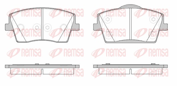 Комплект тормозных колодок, дисковый тормоз   1823.00   REMSA
