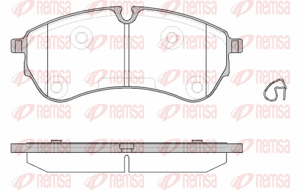 Комплект гальмівних накладок, дискове гальмо   1830.00   REMSA