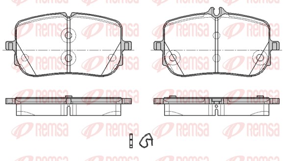 Комплект тормозных колодок, дисковый тормоз   1835.00   REMSA