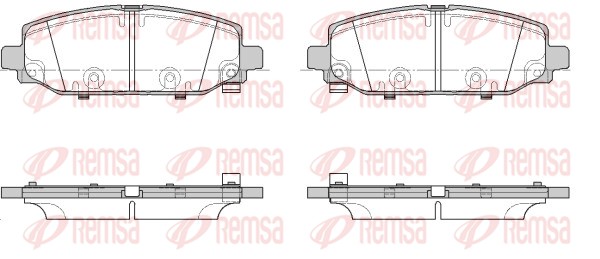 Комплект гальмівних накладок, дискове гальмо   1844.02   REMSA