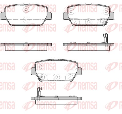 Комплект тормозных колодок, дисковый тормоз   1882.02   REMSA