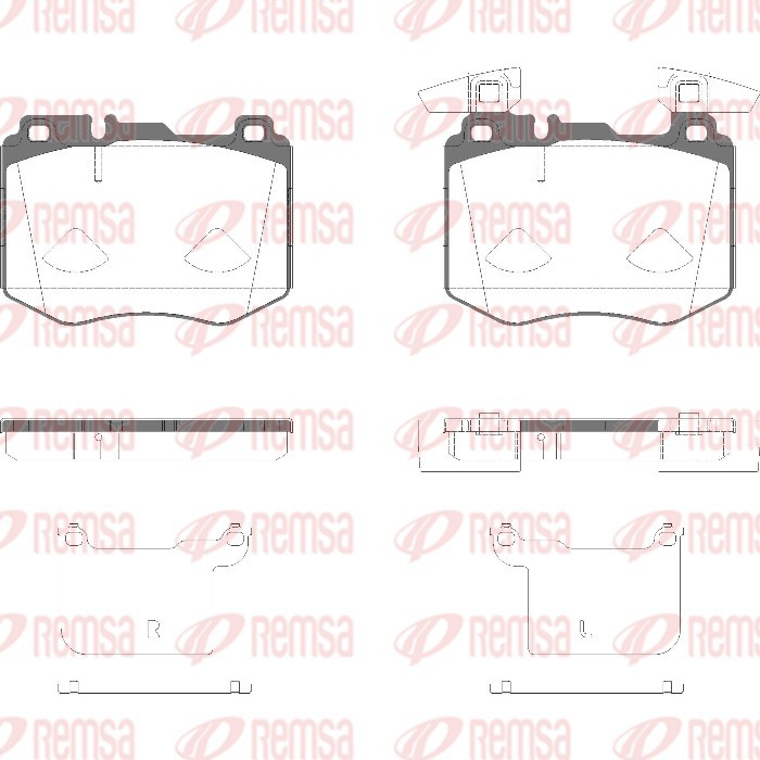 Комплект гальмівних накладок, дискове гальмо   1883.20   REMSA