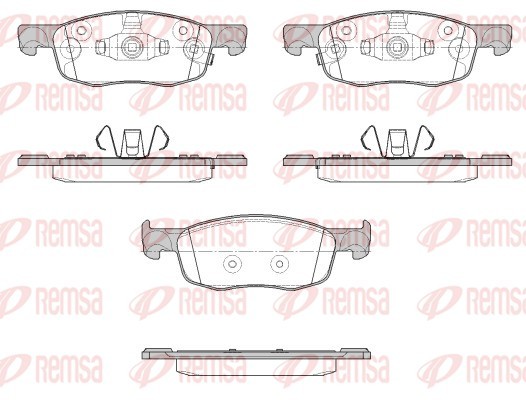 Комплект тормозных колодок, дисковый тормоз   1939.02   REMSA