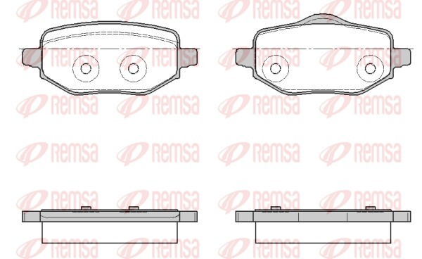 Комплект тормозных колодок, дисковый тормоз   1952.00   REMSA