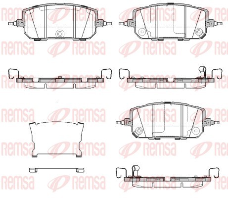 Комплект тормозных колодок, дисковый тормоз   1960.02   REMSA