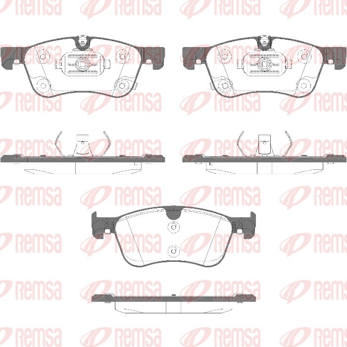 Комплект гальмівних накладок, дискове гальмо   1986.02   REMSA