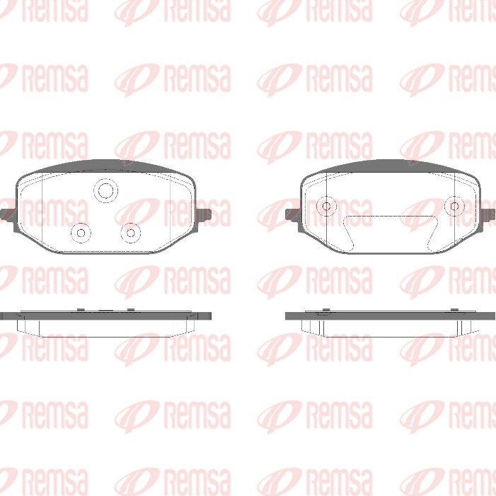 Комплект тормозных колодок, дисковый тормоз   1988.00   REMSA