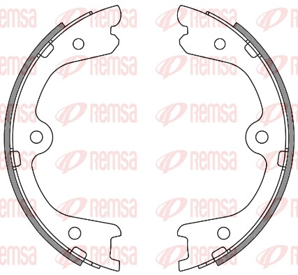 Комплект гальмівних колодок, стоянкове гальмо   4264.00   REMSA