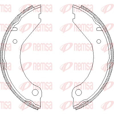 Комплект тормозных колодок, стояночная тормозная система   4399.00   REMSA