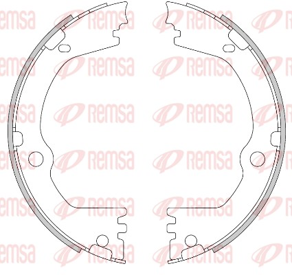 Комплект тормозных колодок, стояночная тормозная система   4466.00   REMSA