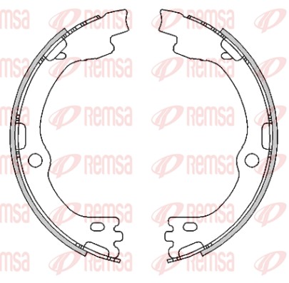 Комплект гальмівних колодок, стоянкове гальмо   4491.00   REMSA