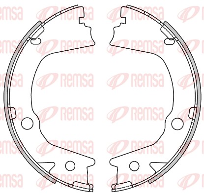 Комплект гальмівних колодок, стоянкове гальмо   4602.00   REMSA