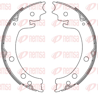 Комплект гальмівних колодок, стоянкове гальмо   4629.00   REMSA