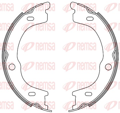 Комплект гальмівних колодок, стоянкове гальмо   4672.00   REMSA