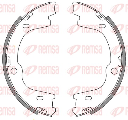 Комплект тормозных колодок, стояночная тормозная система   4673.00   REMSA