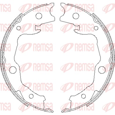 Комплект гальмівних колодок, стоянкове гальмо, REMSA 4677.00 Комплект гальмівних колодок, стоянкове гальмо, REMSA 4677.00