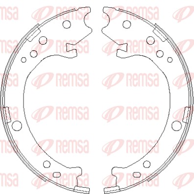 Комплект гальмівних колодок, стоянкове гальмо   4690.00   REMSA