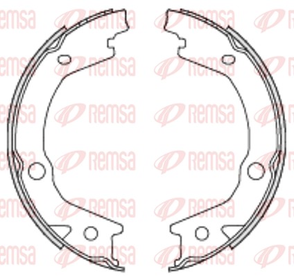 Комплект гальмівних колодок, стоянкове гальмо   4697.00   REMSA