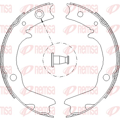 Комплект гальмівних колодок, стоянкове гальмо   4702.00   REMSA