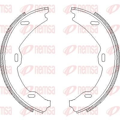 Комплект тормозных колодок, стояночная тормозная система   4706.01   REMSA