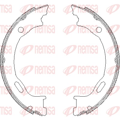 Комплект гальмівних колодок, стоянкове гальмо   4707.01   REMSA