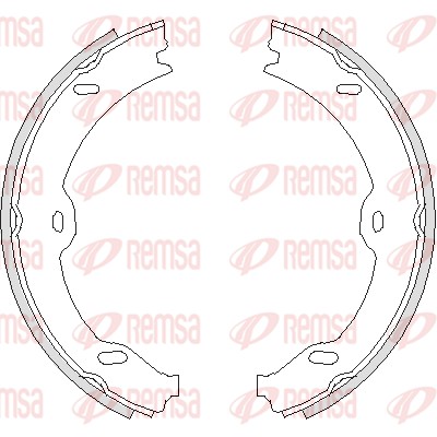 Комплект тормозных колодок, стояночная тормозная система   4708.00   REMSA