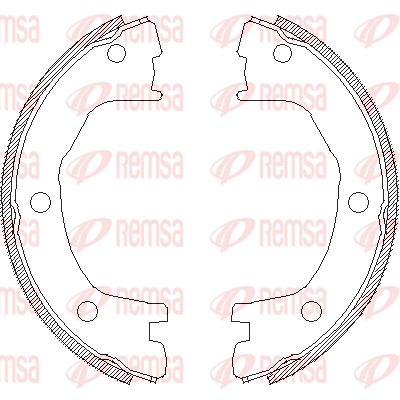 Комплект тормозных колодок, стояночная тормозная система   4712.00   REMSA