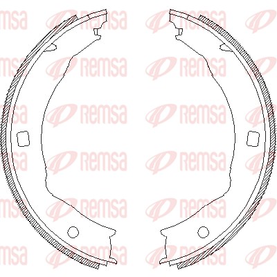 Комплект тормозных колодок, стояночная тормозная система   4717.00   REMSA