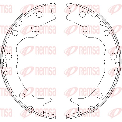 Комплект гальмівних колодок, стоянкове гальмо   4737.00   REMSA